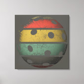 Retro Style Verstrekte Pickleball Art Canvas Afdruk (Voorkant)