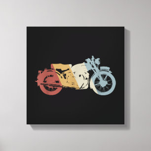Retro Style Vintage Canvas Afdruk