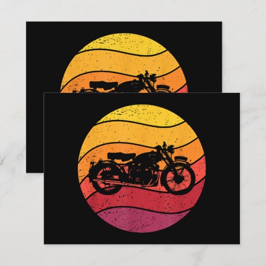 Retro Style Vintage Informatiekaartje (Voorkant / Achterkant)