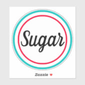 Retro Style Vinyl Sugar Sticker (Vel)