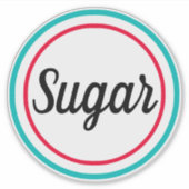 Retro Style Vinyl Sugar Sticker (Voorkant)