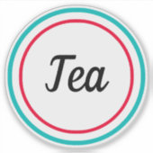 Retro Style Vinyl Tea Sticker (Voorkant)