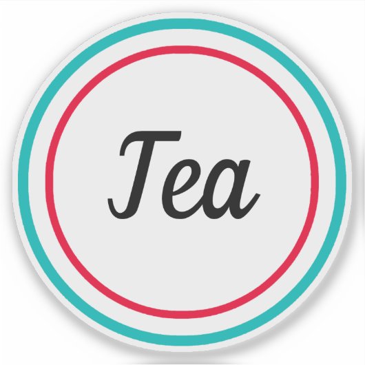 Retro Style Vinyl Tea Sticker (Voorkant)