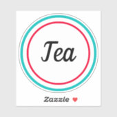 Retro Style Vinyl Tea Sticker (Vel)