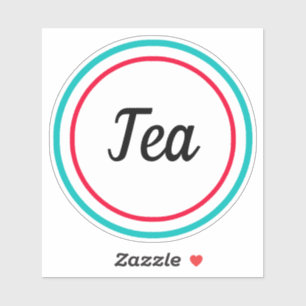 Retro Style Vinyl Tea Sticker
