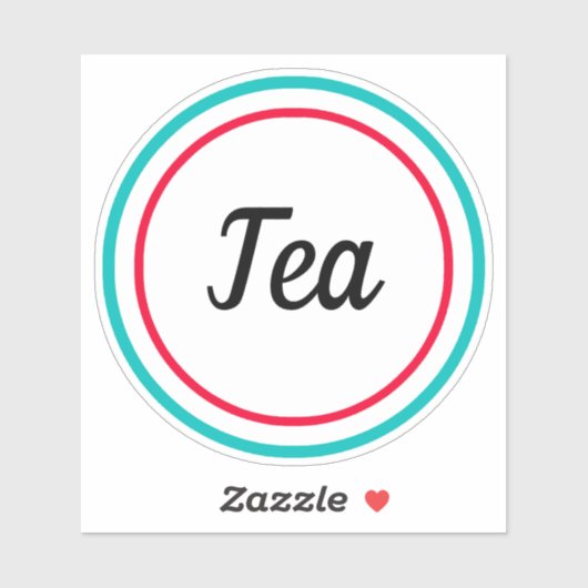 Retro Style Vinyl Tea Sticker (Vel)