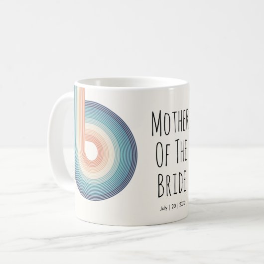  Retro Style Wedding Moeder van de bruid Koffiemok (Voorkant links)