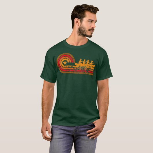 Retro Style White Water Rafting T-shirt (Voorkant volledig)