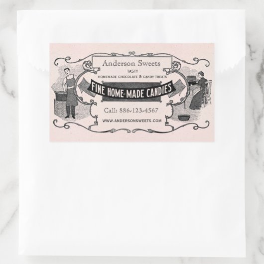  Retro Style zelfgemaakte Snoep aangepaste labels (Tas)