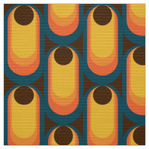 Retro styled 60s 70s patroonstof stof