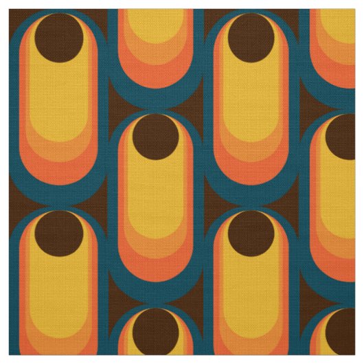 Retro styled 60s 70s patroonstof stof (Swatch)