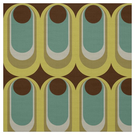 Retro styled 60s 70s patroonstof stof (Swatch)
