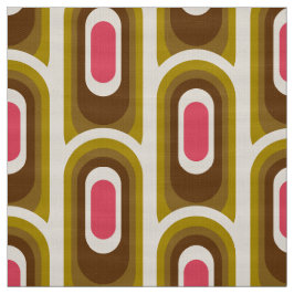 Retro styled 60s 70s patroonstof stof