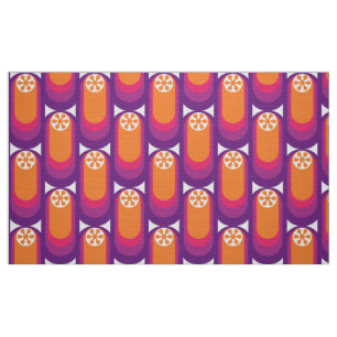 Retro styled 60s 70s patroonstof stof
