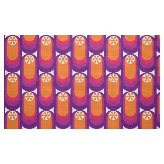 Retro styled 60s 70s patroonstof stof (Fat Quarter)