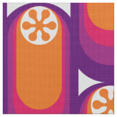 Retro styled 60s 70s patroonstof stof (Close Up)