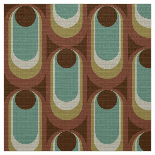 Retro styled 60s 70s patroonstof stof (Swatch)