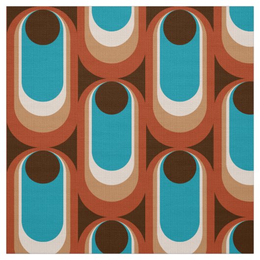 Retro styled 60s 70s patroonstof stof (Swatch)