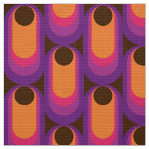 Retro styled 60s 70s patroonstof stof