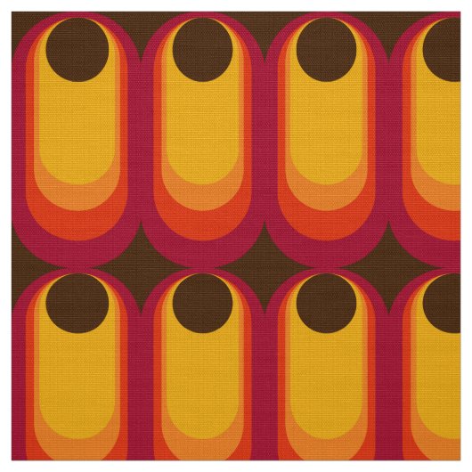 Retro styled 60s 70s patroonstof stof (Swatch)