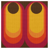 Retro styled 60s 70s patroonstof stof (Close Up)