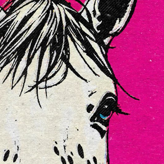 Retro Styled Leopard Appaloosa Horse Portrait Poster