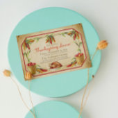 Retro Stylish Apples Thanksgiving Pumpkins Kaart