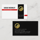 Retro Stylish Office Departmental CEO Visitekaartje (Voorkant / Achterkant)