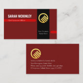 Retro Stylish Office Departmental CEO Visitekaartje (Voorkant / Achterkant)