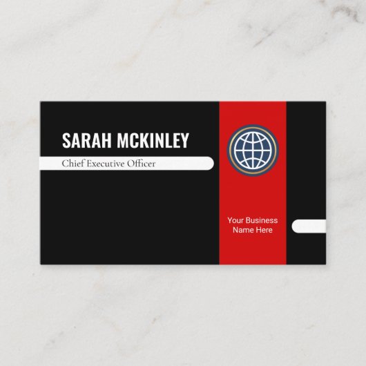 Retro Stylish Office Departmental Store Owner Visitekaartje (Voorkant)