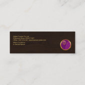 Retro Stylish Professional Wood Grain CEO Founder Mini Visitekaartje (Achterkant)