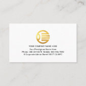 Retro Stylish Vertical Blue Private Enterprise Visitekaartje (Achterkant)