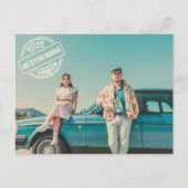  retro stylist foto bruiloft briefkaart (Voorkant)