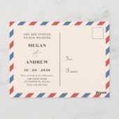  retro stylist foto bruiloft briefkaart (Achterkant)