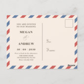  retro stylist foto bruiloft briefkaart (Achterkant)