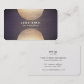 Retro Stylist Gold Cirkel en Hout Grain Kijk Hip Visitekaartje (Voorkant / Achterkant)