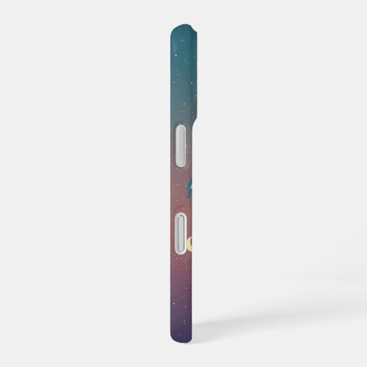 Retro Stylized Cosmic Cloud iPhone 16 Hoesje (Rechterkant)