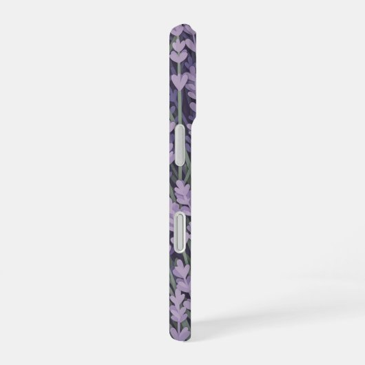 Retro Stylized Lavender Bunch iPhone 16 Hoesje (Rechterkant)