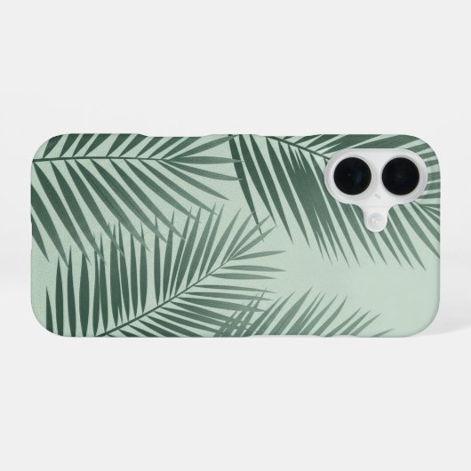 Retro Stylized Tropical Fronds iPhone 16 Hoesje (Achterkant horizontaal)