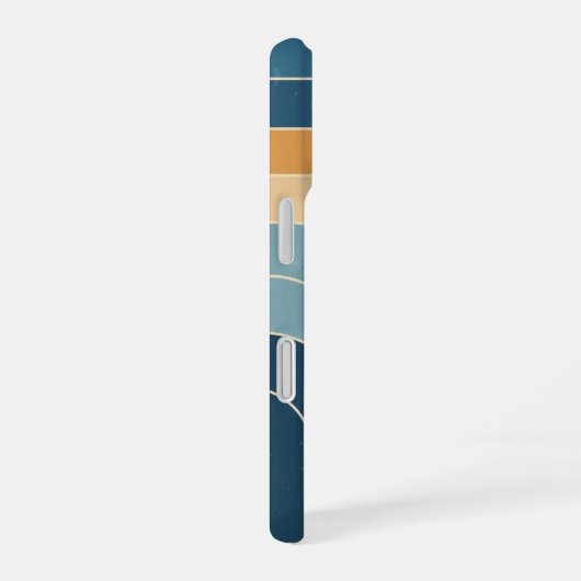 Retro Stylized Waves iPhone 16 Hoesje (Rechterkant)