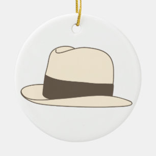 retro styreen pet fedora hipster keramisch ornament