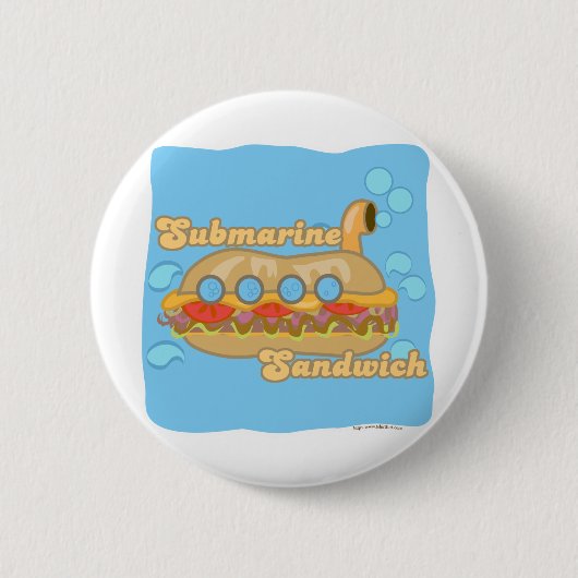 Retro Sub Sandwich ook! Ronde Button 5,7 Cm (Voorkant)