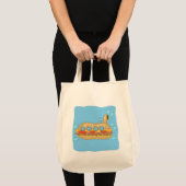 Retro Sub Sandwich Tasty Cartoon Design Tote Bag (Voorkant (product))
