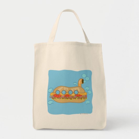 Retro Sub Sandwich Tasty Cartoon Design Tote Bag (Voorkant)