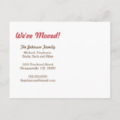 Retro Suburb Huis Nieuw Huis Adreswijziging Aankondigingskaart (Achterkant)