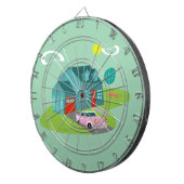 Retro Suburban House Dart Board Dartbord (Voorkant Rechts)