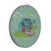 Retro Suburban House Dart Board Dartbord (Voorkant Links)