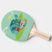 Retro Suburban House Ping Pong Paddle Tafeltennisbatje (Zijkant)