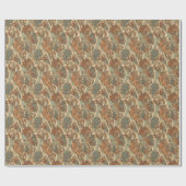 Retro Suburban Toile de Jouy Wrapping Paper Roll Cadeaupapier (Vlak)