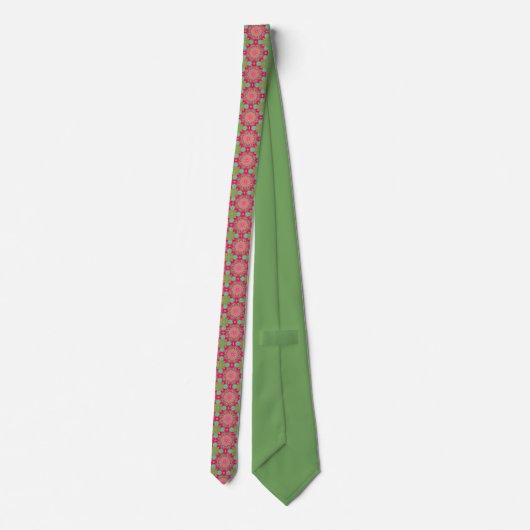 Retro Succulent Garden Neck Tie Stropdas (Achterkant)